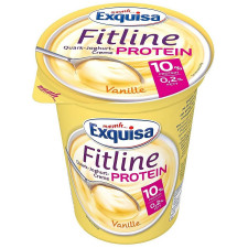 Крем-йогурт Exquisa Fitline протеїновий ванільний 10% 400г mini slide 1