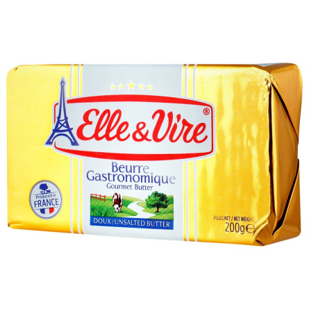 Масло Elle&Vire сливочное несоленое 82% 200г slide 1