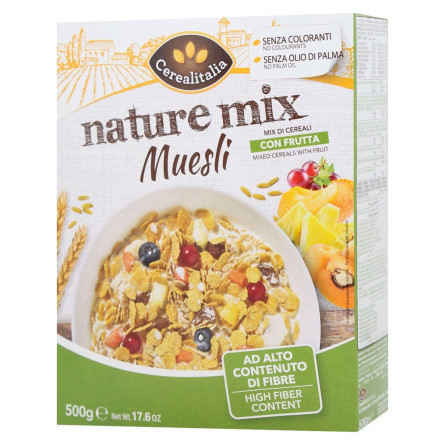 Мюсли Cerealitalia Микс с сухофруктами 500г slide 1