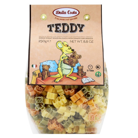 Макаронні вироби Dalla Costa Teddy з томатом і шпинатом 250г slide 1
