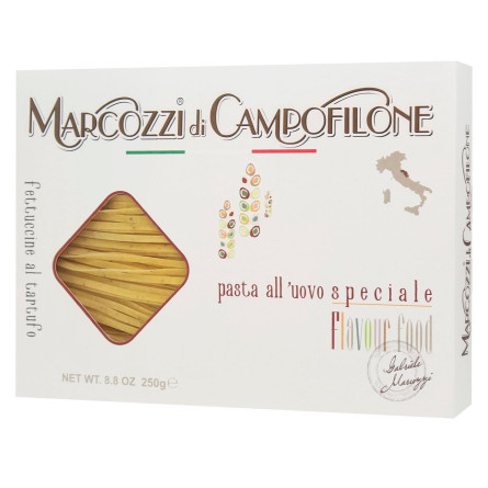 Локшина Marcozzi Di Campofilone Феттучіні яєчна з трюфелем 250г slide 1