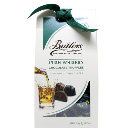 Трюфелі Butlers Irish Whiskey з молочного та чорного шоколаду 170г slide 2