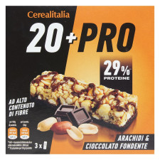 Батончик Cerealitalia 20+Pro зерновий з арахісом та чорним шоколадом 114г mini slide 2