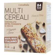 Батончики Cerealitalia Day By Day мультизернові з екстра чорним шоколадом, вітамінами і мінералами 126г mini slide 1