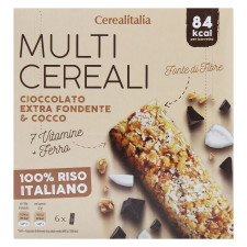 Батончики Cerealitalia Day By Day мультизернові з екстра чорним шоколадом, вітамінами і мінералами 126г mini slide 2