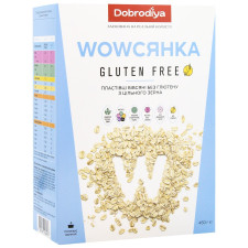 Пластівці вівсяні Dobrodiya Wowсянка без глютену з цільного зерна 450г mini slide 1