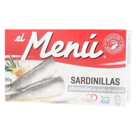 Сардини El Menu копчені в соняшниковій олії 90г slide 1