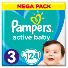 Подгузники Pampers Active Baby размер 3 6-10кг 124шт mini slide 1