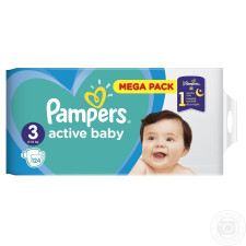 Подгузники Pampers Active Baby размер 3 6-10кг 124шт mini slide 2