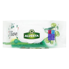 Серветки вологі Alvesta Olive 120шт mini slide 1