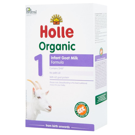 Суміш Holle №1 з козиного молока органічна дитяча з народження 400г slide 1