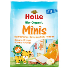 Батончики Holle Банан-апельсин фруктові міні органічні 8х12,5г mini slide 1