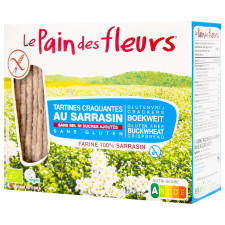 Хлібці Le Pain des fleurs органічні хрусткі гречані 150г mini slide 1