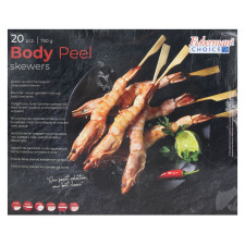 Креветки Fisherman's Choice Body Peel чорні тигрові з головою на шпажках 750г mini slide 3