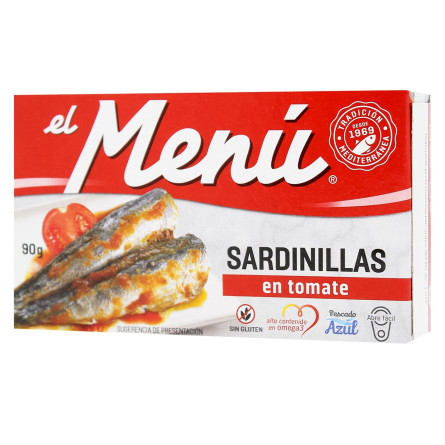 Сардини El Menu Середземноморські в томаті 90г slide 1