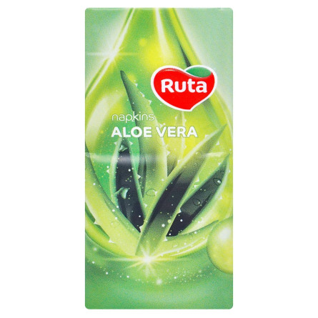 Платочки носовые Ruta с ароматом алоэ бумажные трёхслойные 10шт slide 1