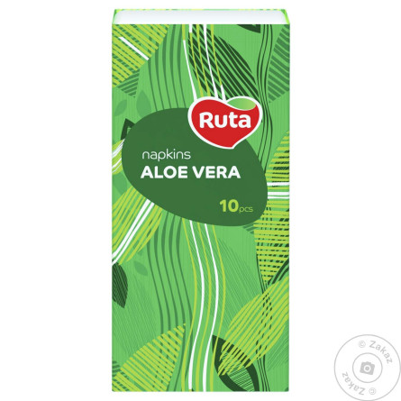 Платочки носовые Ruta с ароматом алоэ бумажные трёхслойные 10шт slide 3
