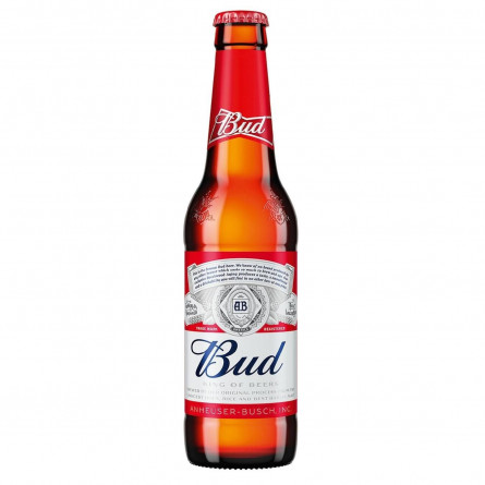 Пиво Bud світле 5% 0,33л скло slide 1