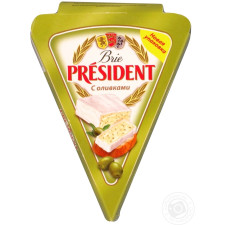 Сир Президент Брі м'який з оливками 60% 125г Польща mini slide 6