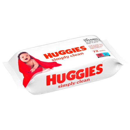 Салфетки Huggies Simply Clean влажные 72шт slide 1