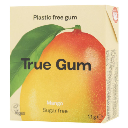 Жувальна гумка True Gum зі смаком манго без цукру 21г slide 1