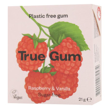 Жувальна гумка True Gum зі смаком малини і ванілі без цукру 21г mini slide 1