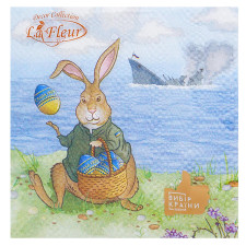 Серветка декоративна 2шари 33*33 La Fleur Яйце перемоги 16шт mini slide 1