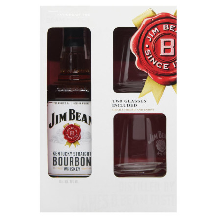 Виски Jim Beam 40% 0,7л + 2 бокала slide 1