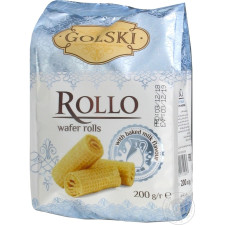 Вафельні рулетики Golski Rollo зі смаком пряженого молока 200г mini slide 1