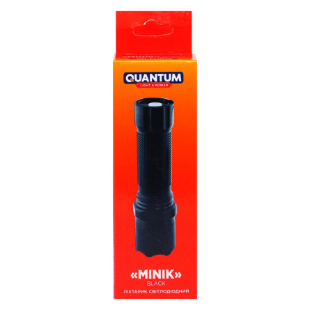 Ліхтар ручний Quantum QM-FL1040 Minik black 3W LED з USB slide 2