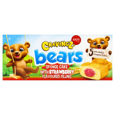 Тістечко Cravingz Bears бісквітне зі смаком полуниці 200г mini slide 2