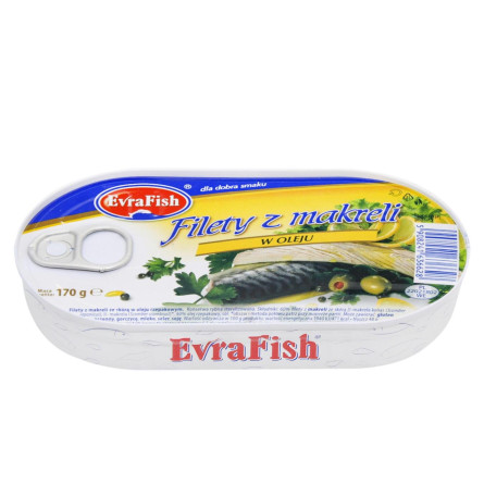 Філе EvraFish Скумбрія в олії 170г slide 1