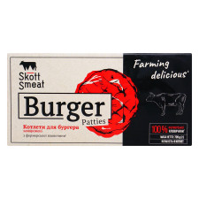 Котлеты для бургера говяжьи Skott Smeat Burger Patties замороженный 720г mini slide 2