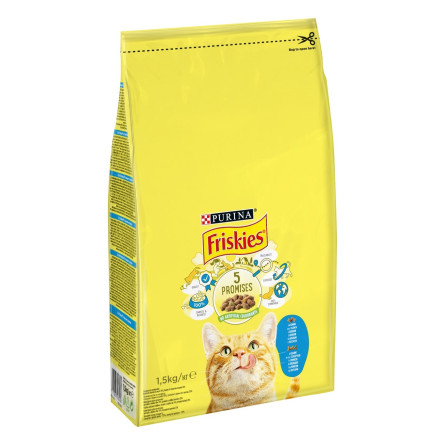 Корм сухой Friskies С лососем и овощами для взрослых котов 1,5кг slide 2