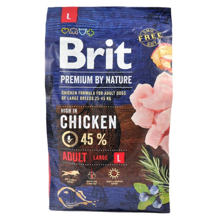 Корм сухий Brit Premium з куркою для собак крупних порід 3кг slide 3