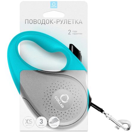 Повідець-рулетка Collar блакитний XS до 12кг 3м slide 1