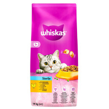 Корм Whiskas с курицей для стерилизованных кошек 14кг mini slide 1