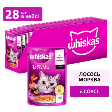Корм Whiskas Tasty Mix Лосось з морквою в соусі для дорослих котів 85г mini slide 7