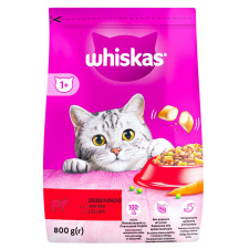 Корм сухой Whiskas с говядиной для взрослых кошек 800г mini slide 1