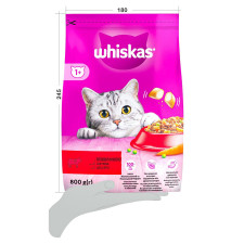 Корм сухой Whiskas с говядиной для взрослых кошек 800г mini slide 3