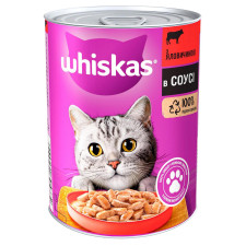 Корм Whiskas з яловичиною в соусі для котів 400г mini slide 1