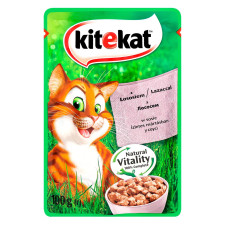 Корм для дорослих котів Kitekat з рибою в соусі 100г mini slide 1