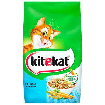 Корм сухий Kitekat для котів з рибою та овочами 1,8кг slide 1