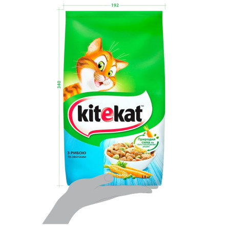 Корм сухий Kitekat для котів з рибою та овочами 1,8кг slide 2