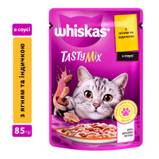 Корм Whiskas Tasty Mix ягня та індичка для котiв 85г mini slide 1