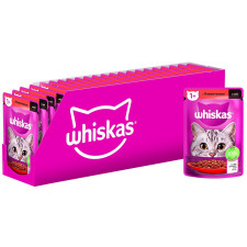 Корм Whiskasс говядиной в соусе для взрослых кошек 85г mini slide 2