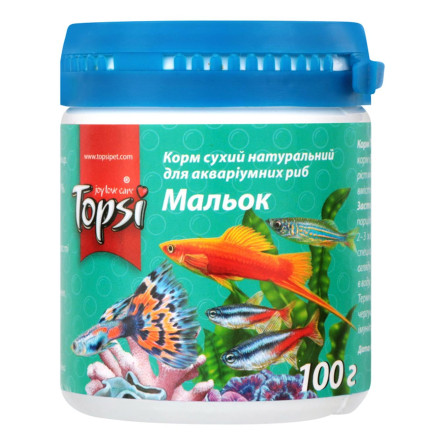 Корм Topsi Мальок для акваріумних риб 100г slide 1