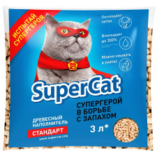 Наповнювач Super Cat Стандарт деревний для котячого туалету 1кг mini slide 1