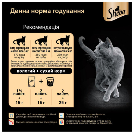 Корм Sheba Select Slices с курицей и говядиной в соусе для взрослых кошек 85г slide 5