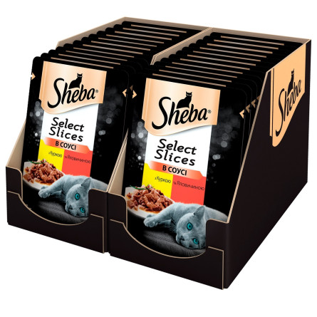 Корм Sheba Select Slices с курицей и говядиной в соусе для взрослых кошек 85г slide 7